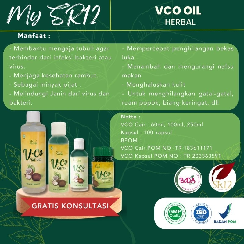 VCO Oil dan Capsule SR12
