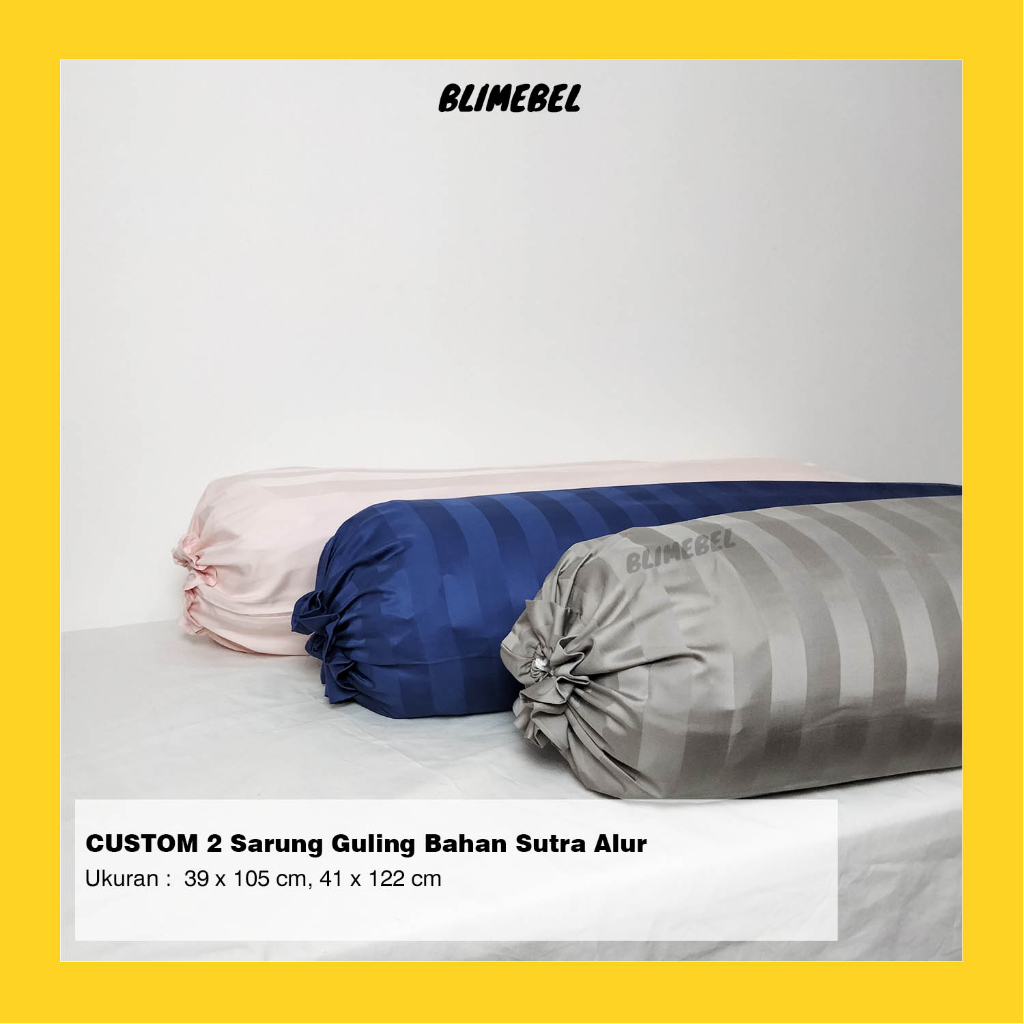 [ CUSTOM ] 2 Sarung Guling Bahan Sutral Alur