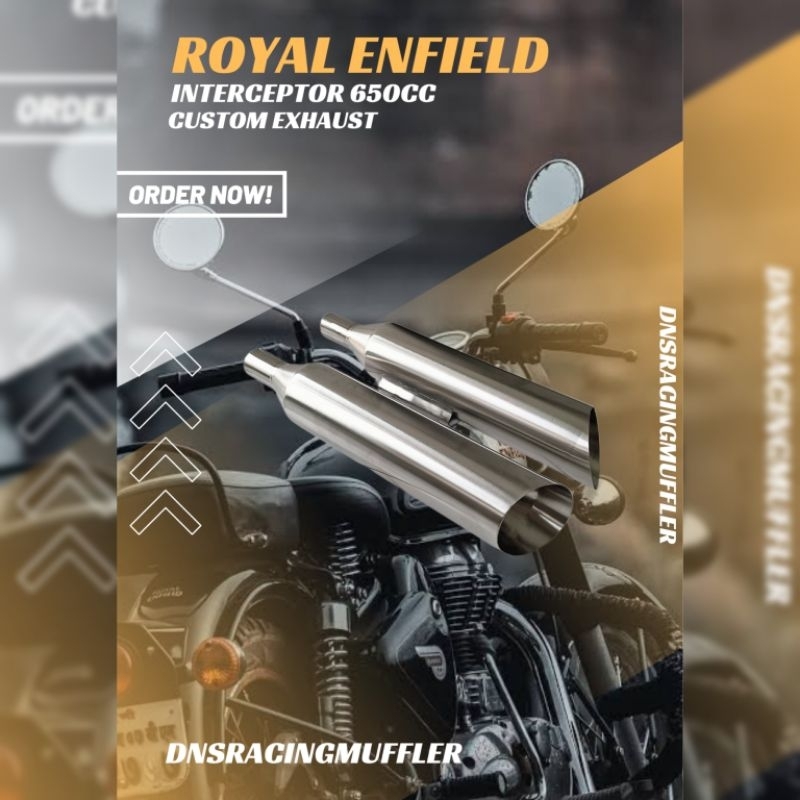 Knalpot Royal Enfield Interceptor 650cc Special Custom Bambu
