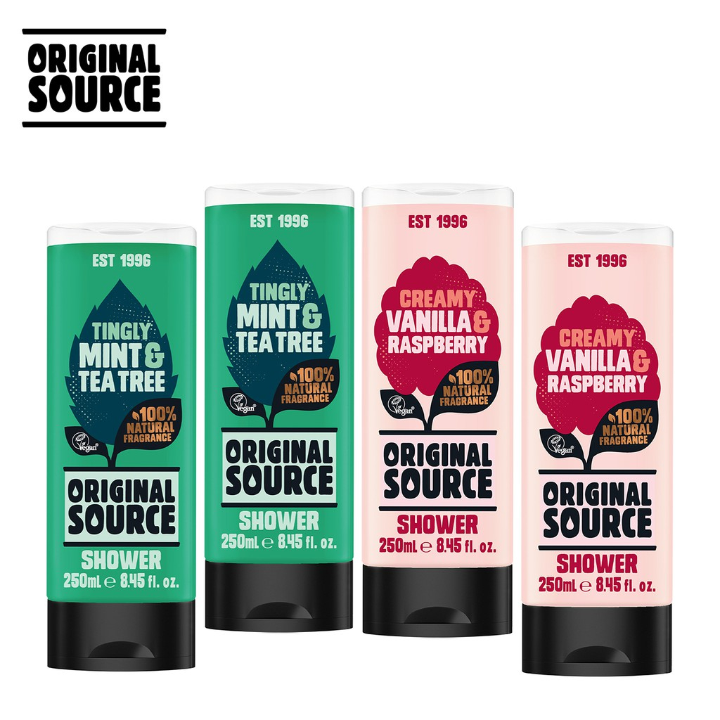 originl source vanilla & raspberry body shower 250ml sabun mandi original source