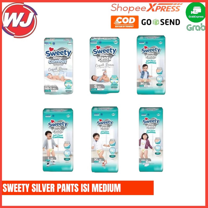 SWEETY SILVER PANTS ISI MEDIUM