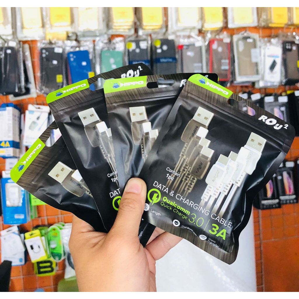 KABEL TYPE C KABEL HIPPO ROU 2 TYPE C  USB / KABEL DATA TYPE C 3A FAST CHARGING