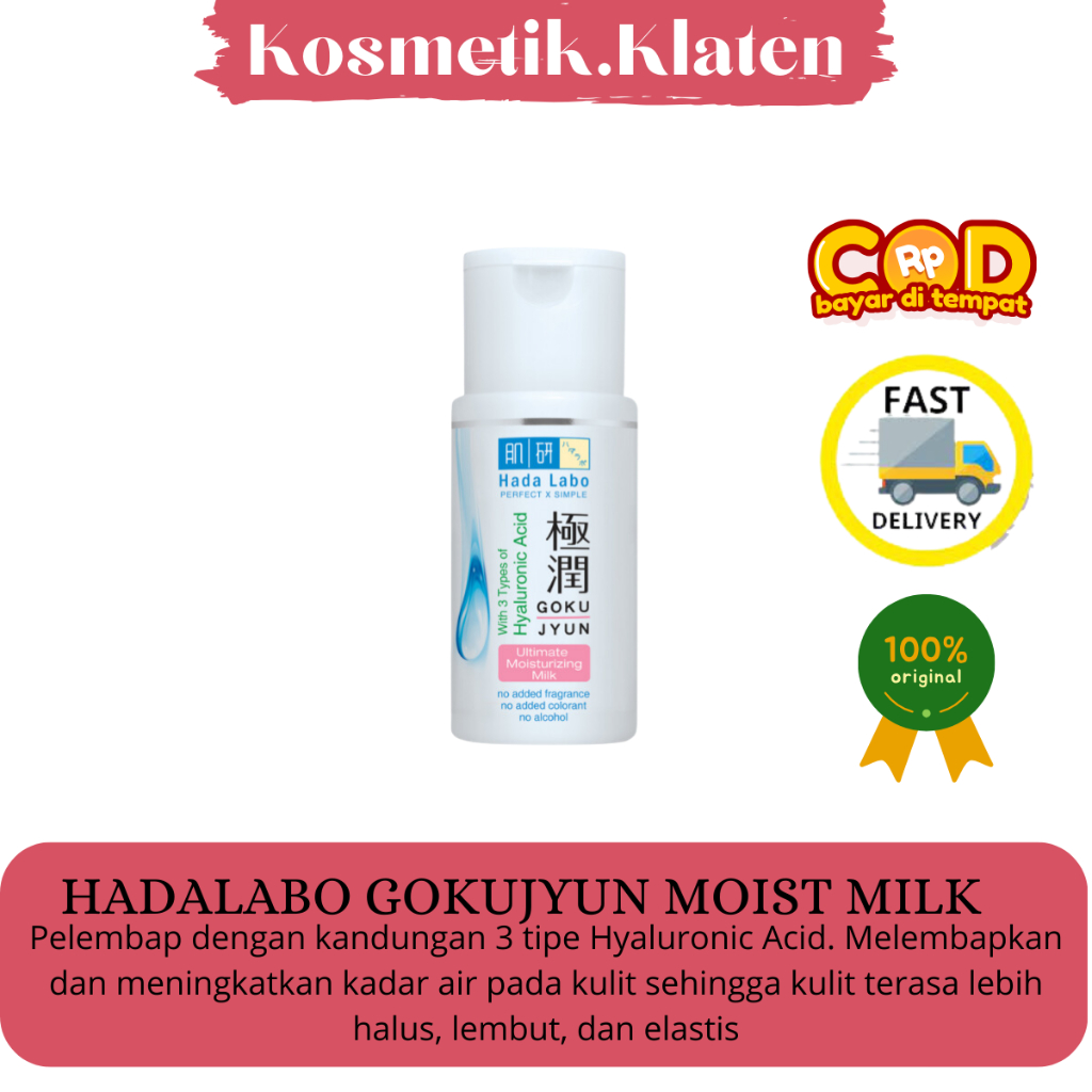 (COD) Hada Labo Gokujyun Moist Milk 100ml