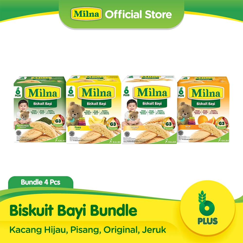 PROMO Bundle 4 Pack Milna Biskuit Bayi
