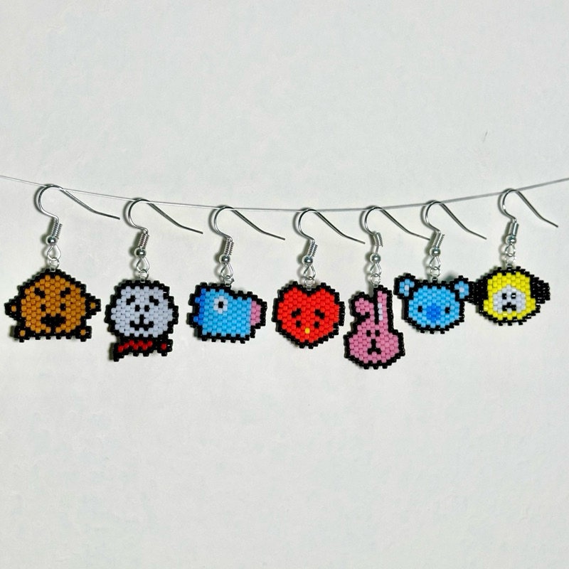 earring anting bead manik bt21 bts