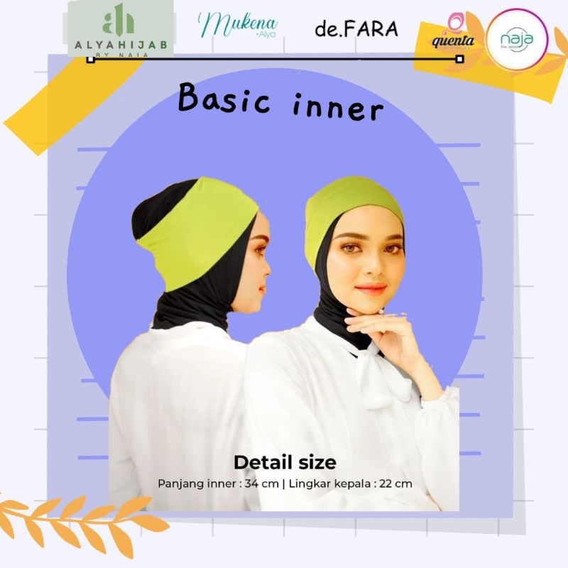 Basic Inner / Alya Hijab by Naja / Ciput anti pusing