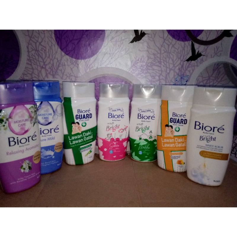 biore sabun mandi cair botol 100ml