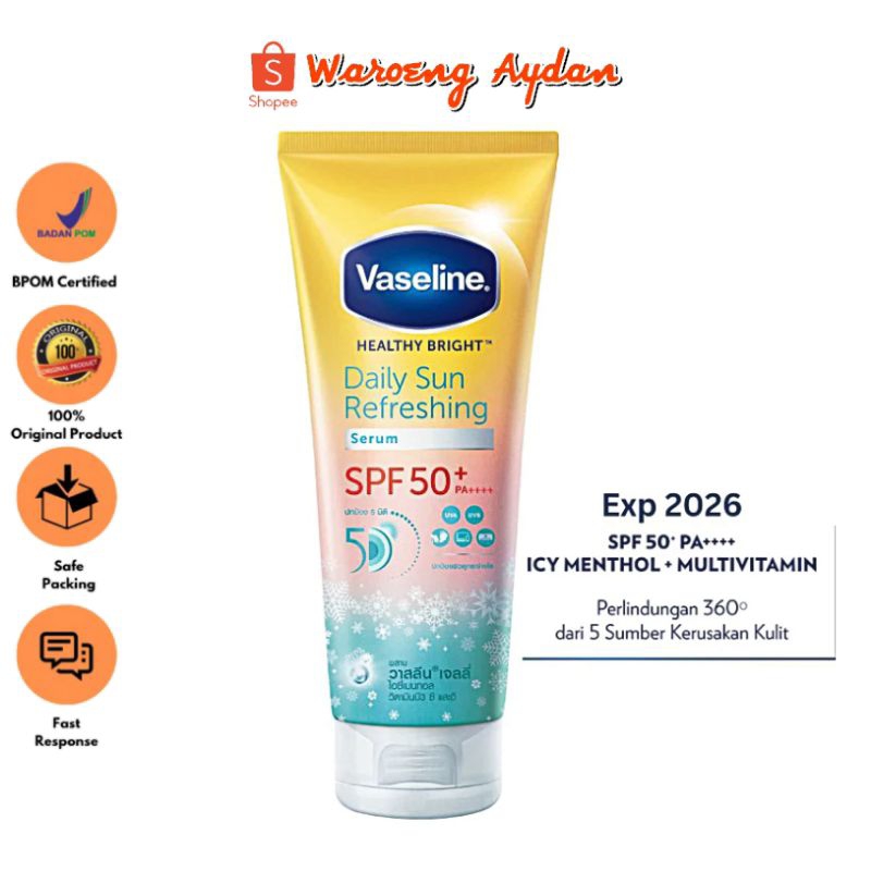 Vaseline SPF 50 DAILY REFRESHING SUNSCREEN SERUM 170ml