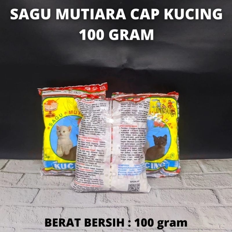 Sagu Mutiara Cap kucing 100gram