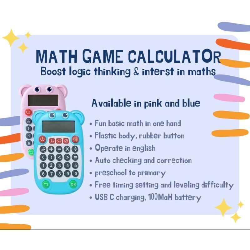 Math Game Calculator - Mainan Edukasi