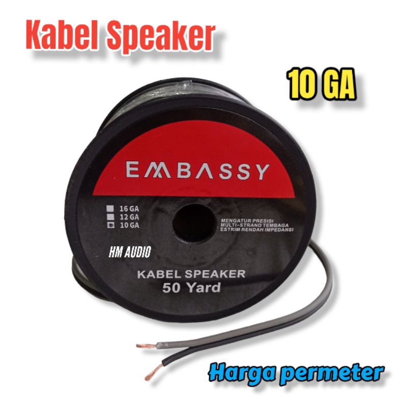 Kabel Speaker 10 Ga Embassy harga permeter