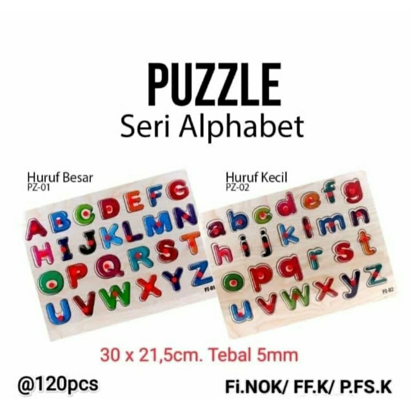 puzzel kayu alphabet ...
