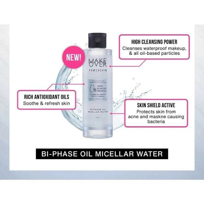 Make over powerskin zero make up residue micellar water 200ml