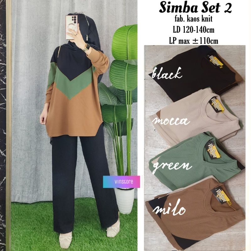 Simba Setelan Kaos Knit & Celana - Vin Store