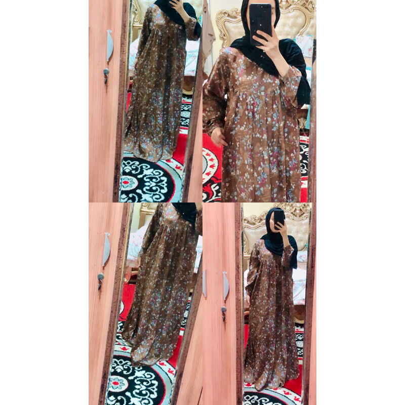 Gamis motif bunga 2024
