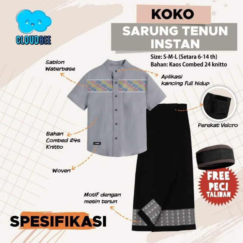 Koko Sarung Tenun Instan Cloudbee