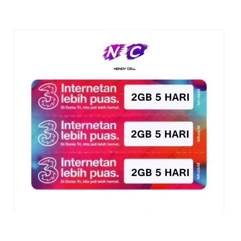 VOUCHER THREE 2GB 5 HARI