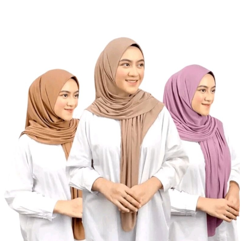 Pashmina Jersey Segitiga Instan