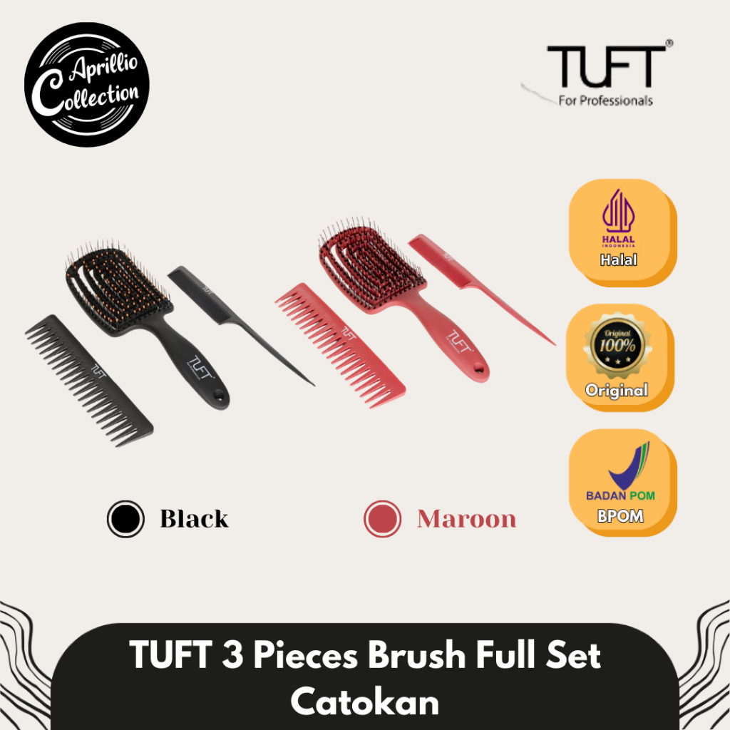 TUFT 3 Pieces Brush Full Set Catok - AC