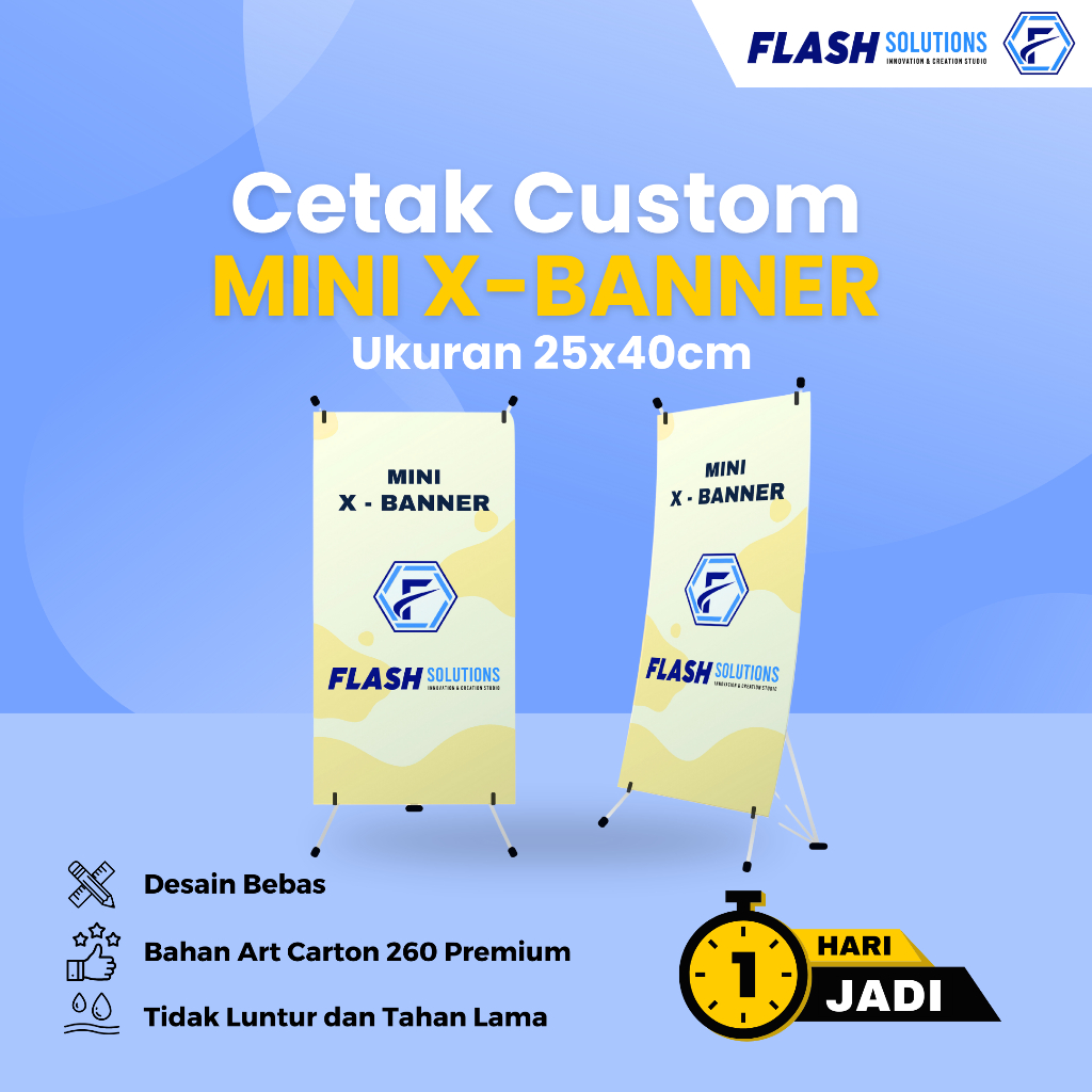 Cetak Custom Mini X-Banner