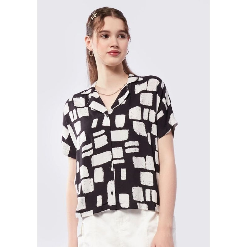 Colorbox Printed Notch Colar Blouse M/S