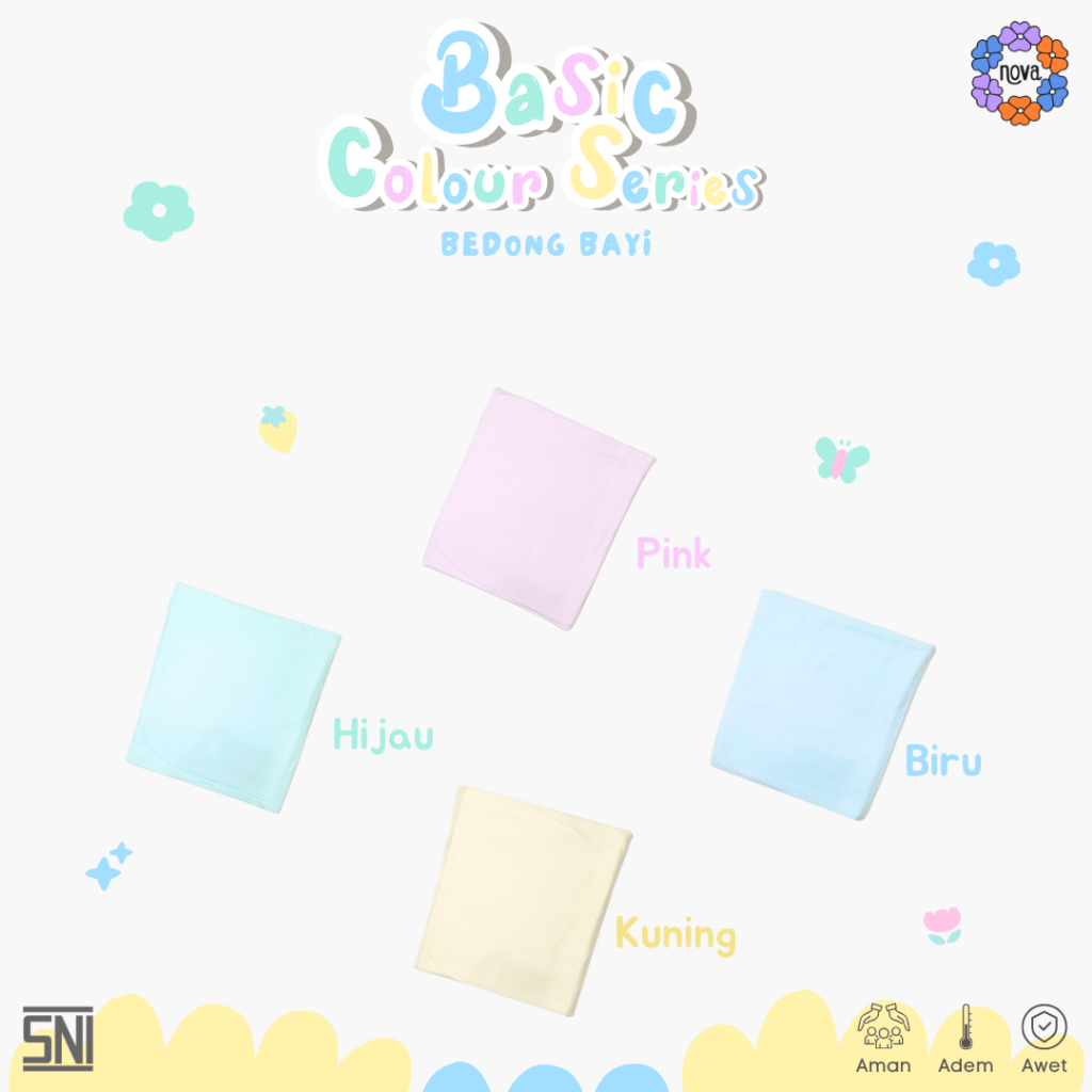 NOVA Basic Colour Series - Swaddle - Bedong Bayi (1pcs)