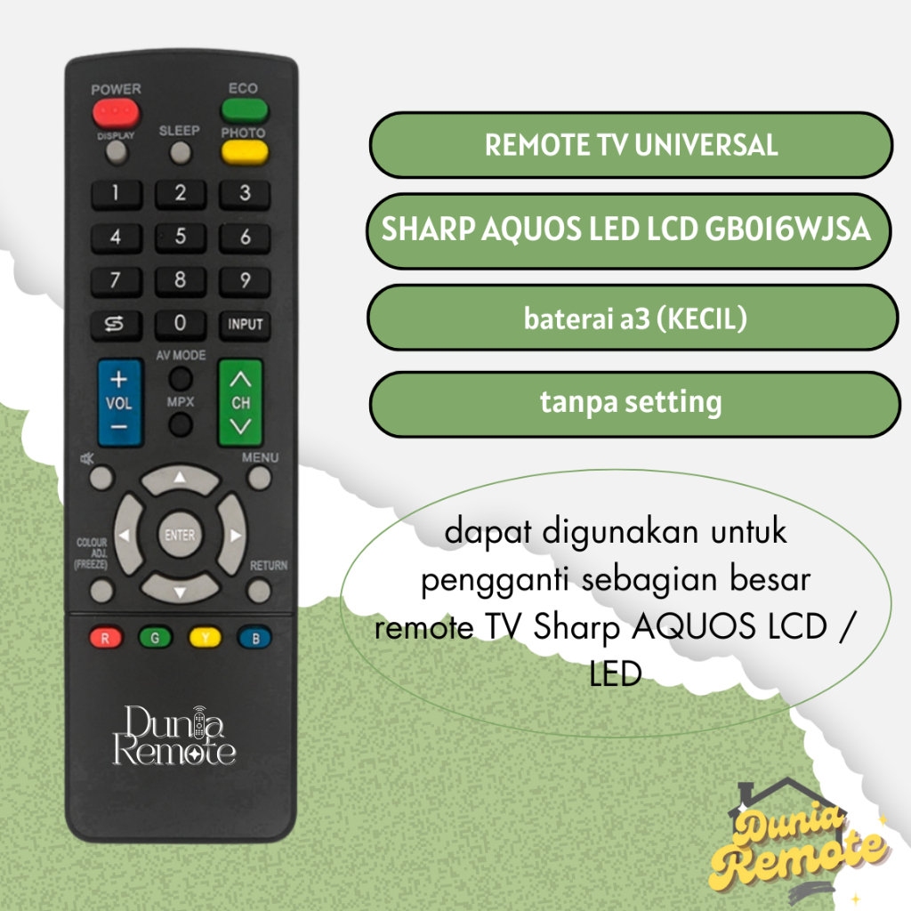 Remot TV LED LCD Sharp Aquos GB016WJSA
