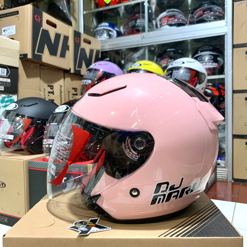 new! HELM KYT DJ MARU SOLID Light Peach