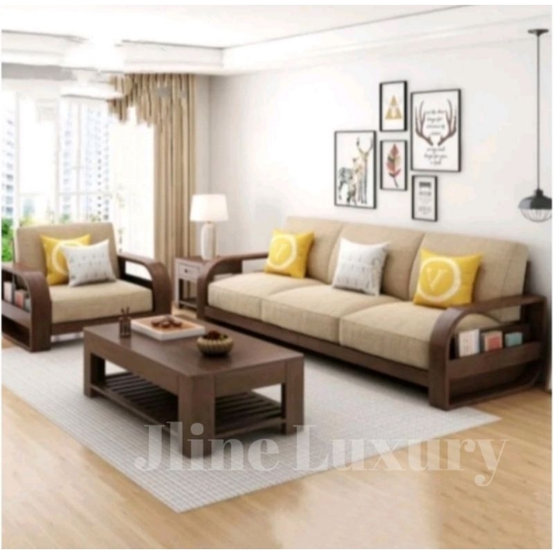 Sofa tamu Jati Solid 3-1