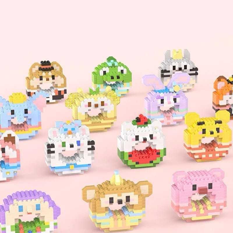 [FAFAFA] Mainan Bricks Donut Karakter