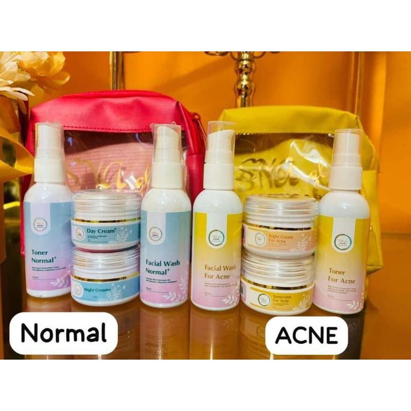 ISNAGLOW BASIC || PAKET NORMAL/ ACNE ORIGINAL BPOM FREE POUCH