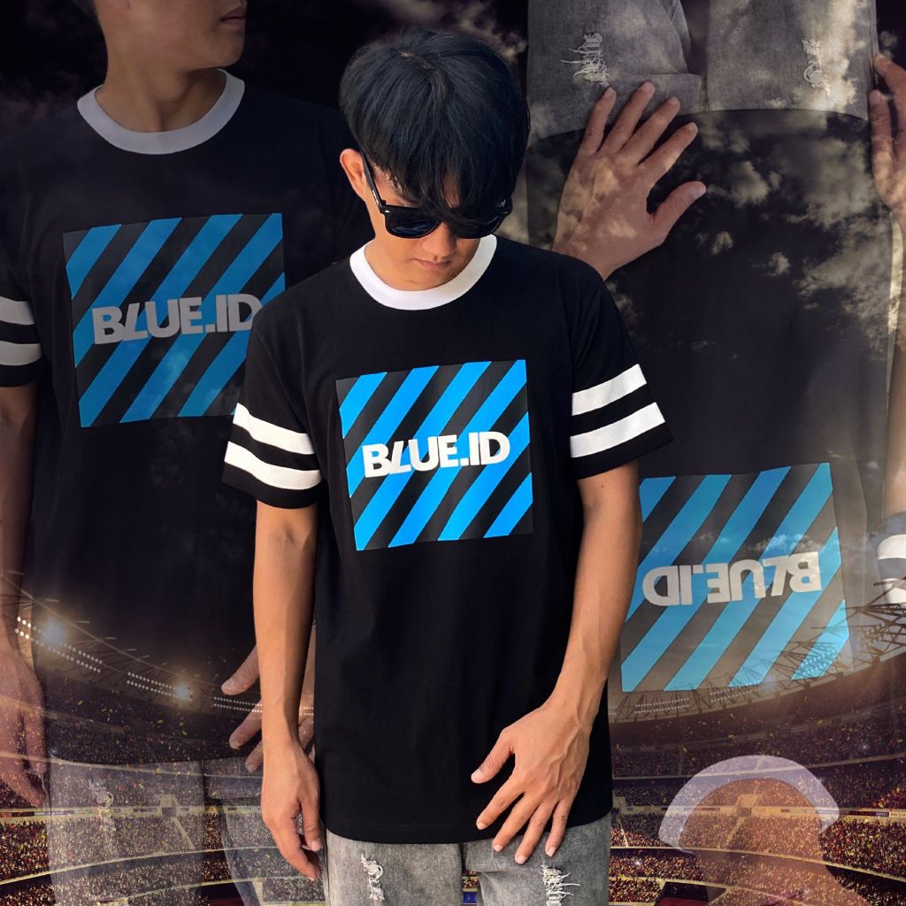 BLUE.ID KAOS BASIC BOX STRIPE