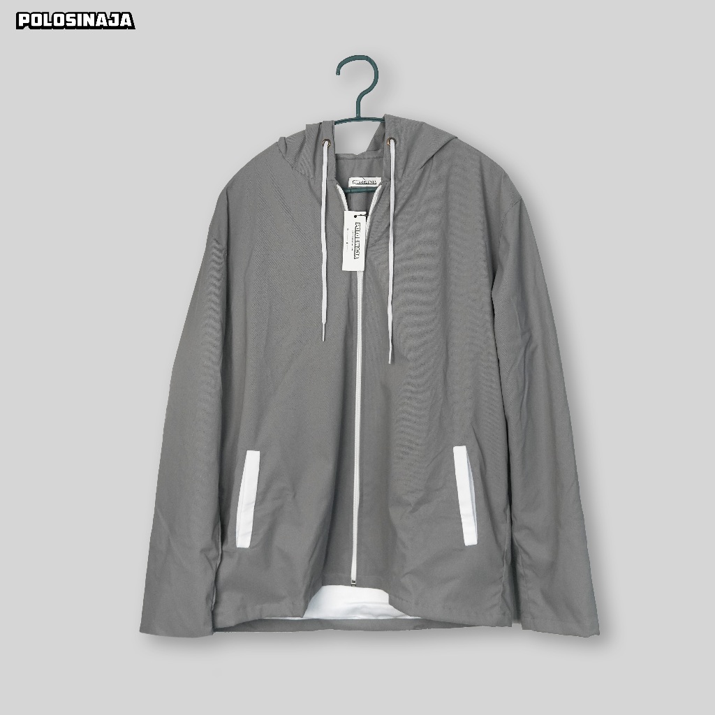 JAKET TASLAN WATERPROOF - GREY