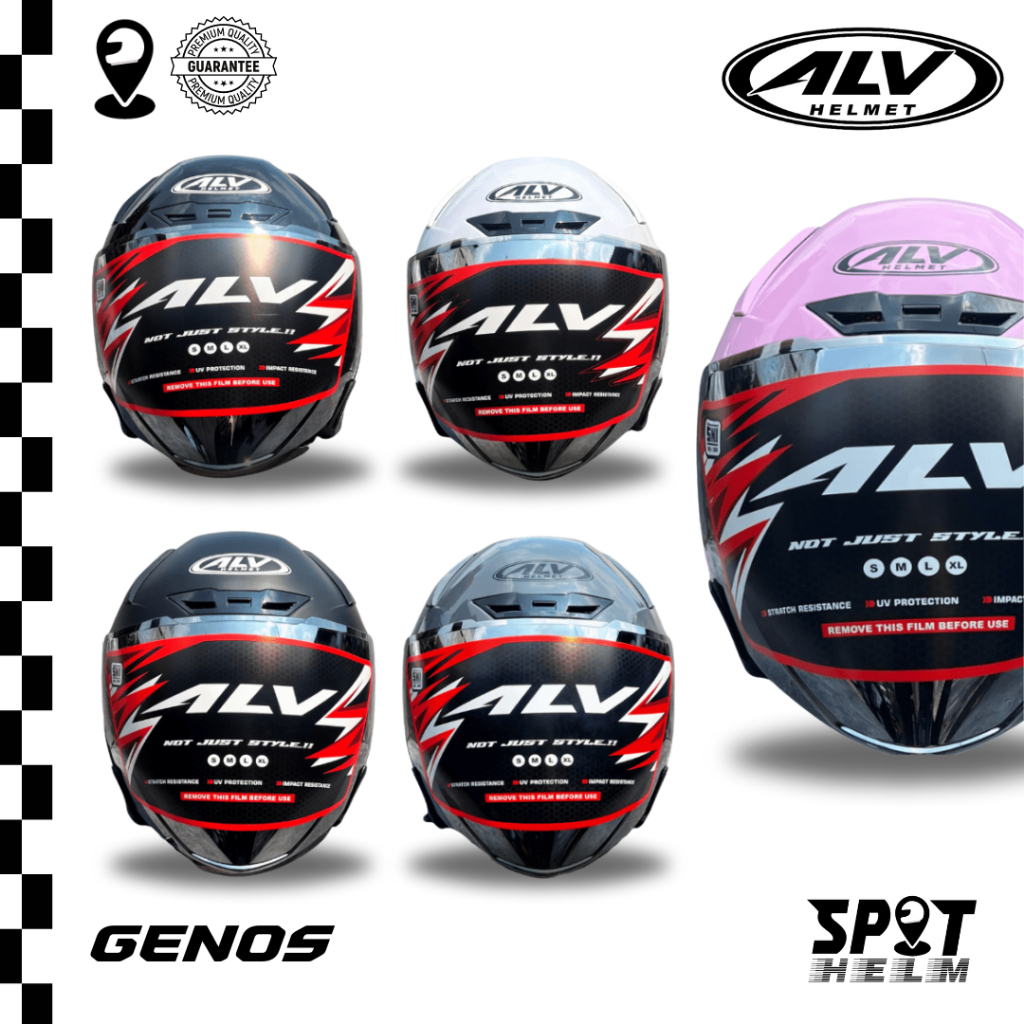 ALV GENOS NON BLUETHOOTH HALF FACE - VISOR IRIDIUM SILVER