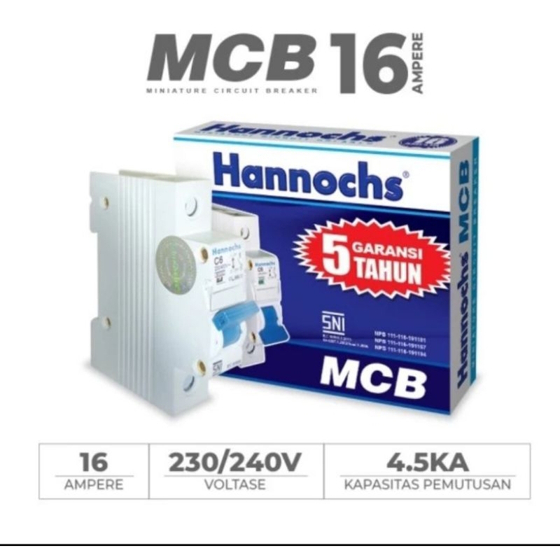 Hannochs MCB 1Phase 16A