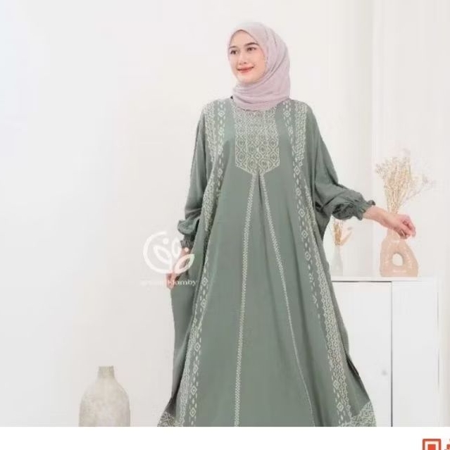 gamis kaftan rayon halus
