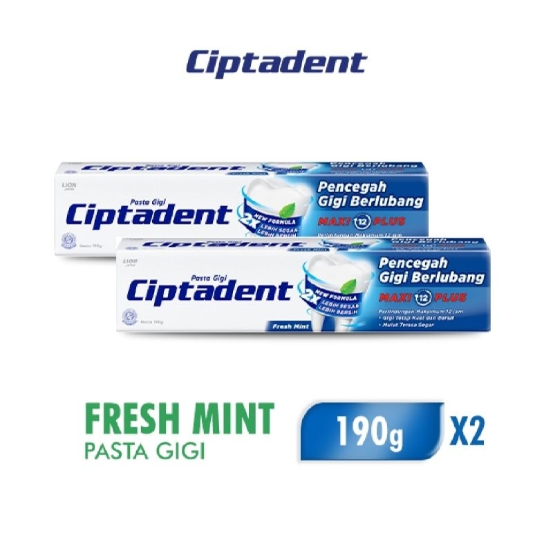 Ciptadent Fresh Mint 190 Gr x 2pc (Dapat 2pc)
