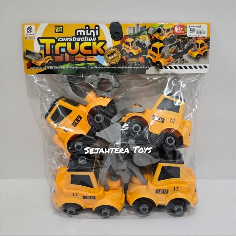 Mainan DIY Mini Construction Truck