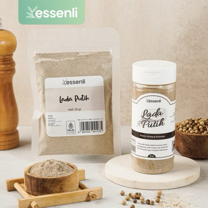 ESSENLI Lada Putih Bubuk Bumbu Dapur