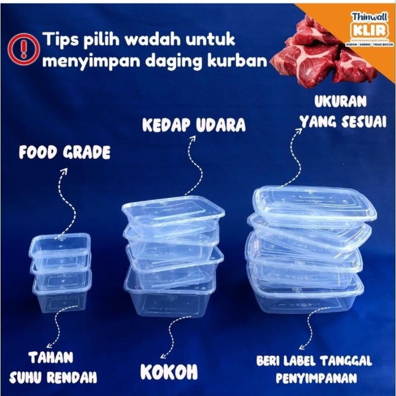 KLIR THINWALL RECTANGLE MEDIUM 500, 650, 750, 1000 ALL SIZE