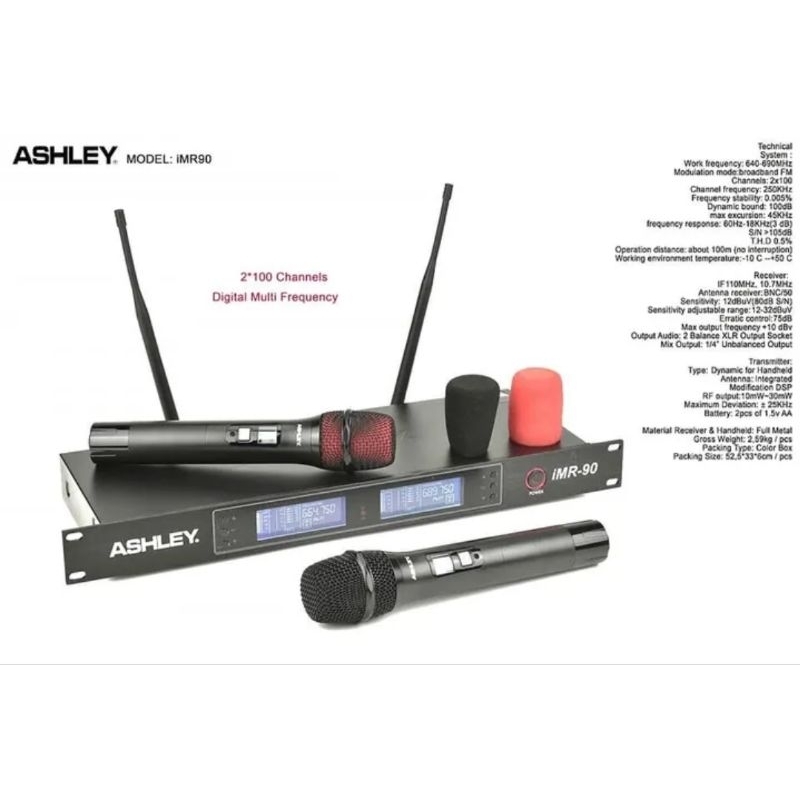 MIC WIRELESS ASHLEY IMR 90 WITH ANTI FEEDBACK FUNCTION ORIGINAL