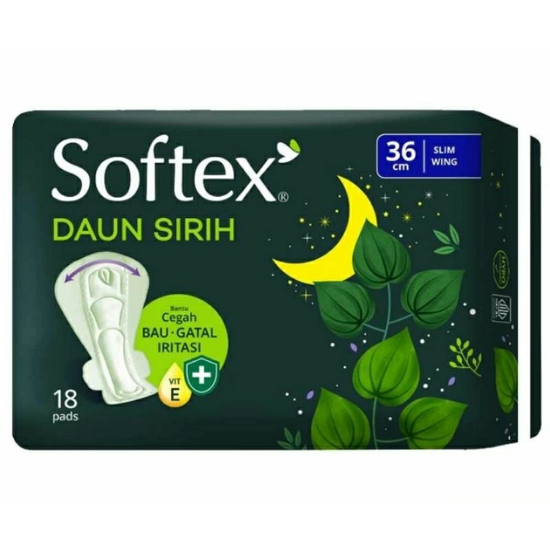 Softex daun sirih 36cm 18 pads wing
