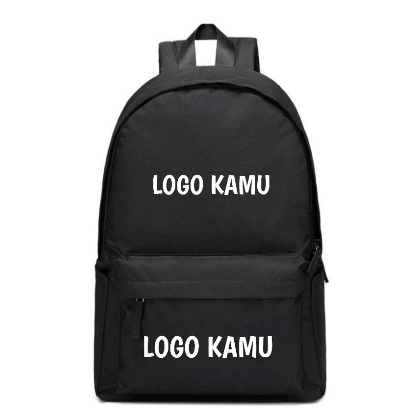 TAS RANSEL BACKPACK BASIC LEATHER BEBAS COSTUM GAMBAR