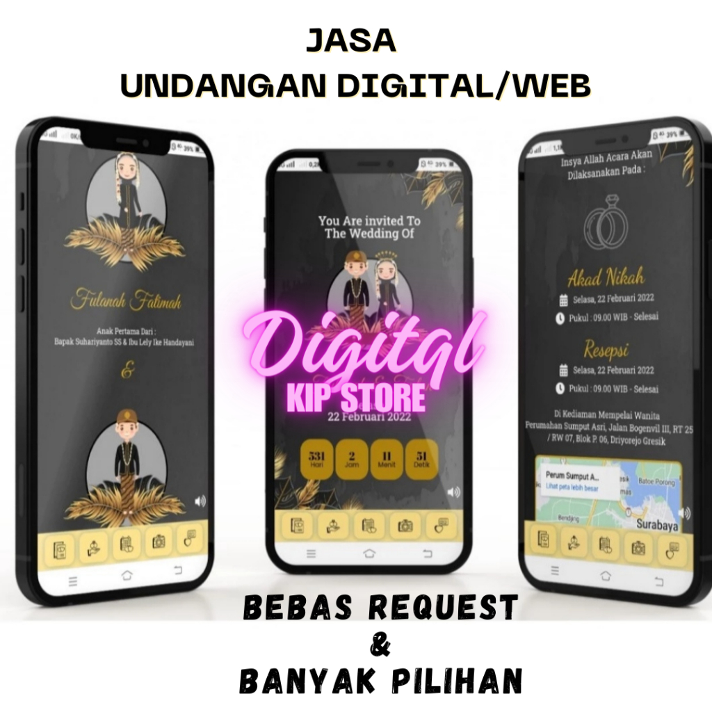 Jasa udangan digital web model classic