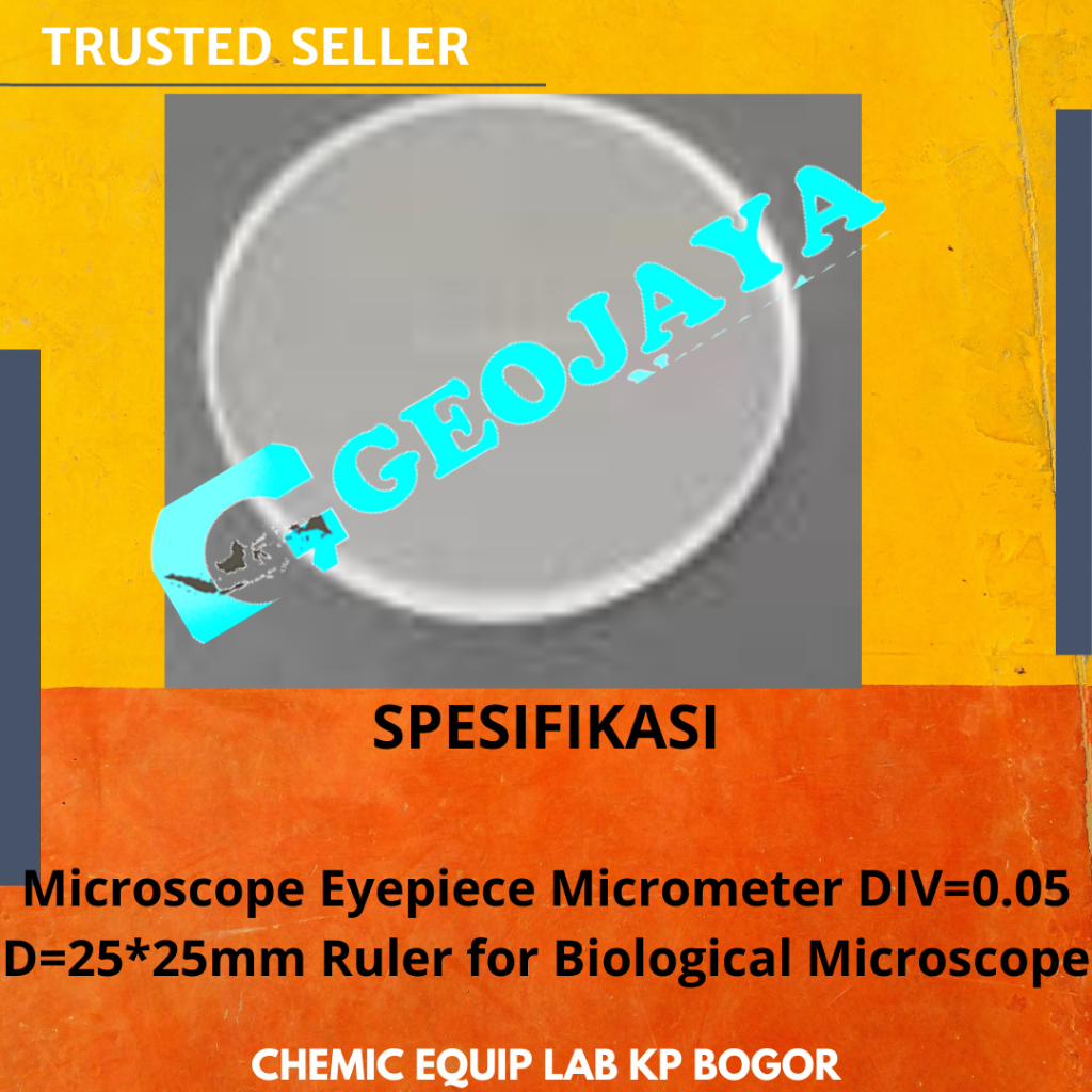 Microscope Eyepiece Micrometer DIV=0.05 D=25*25mm Ruler for Biological Microscope