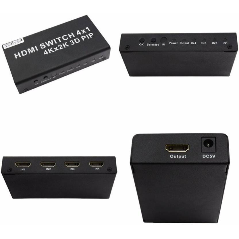 HDMI SWITCH 4X1 4KX2K Picture-in(PIP) Function
