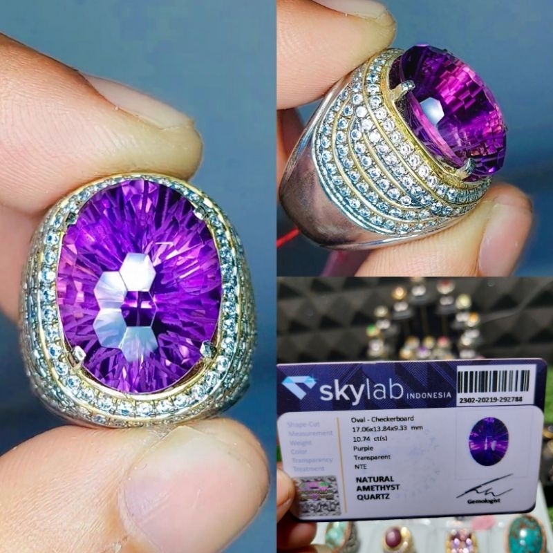 Natural amethys custom cutting