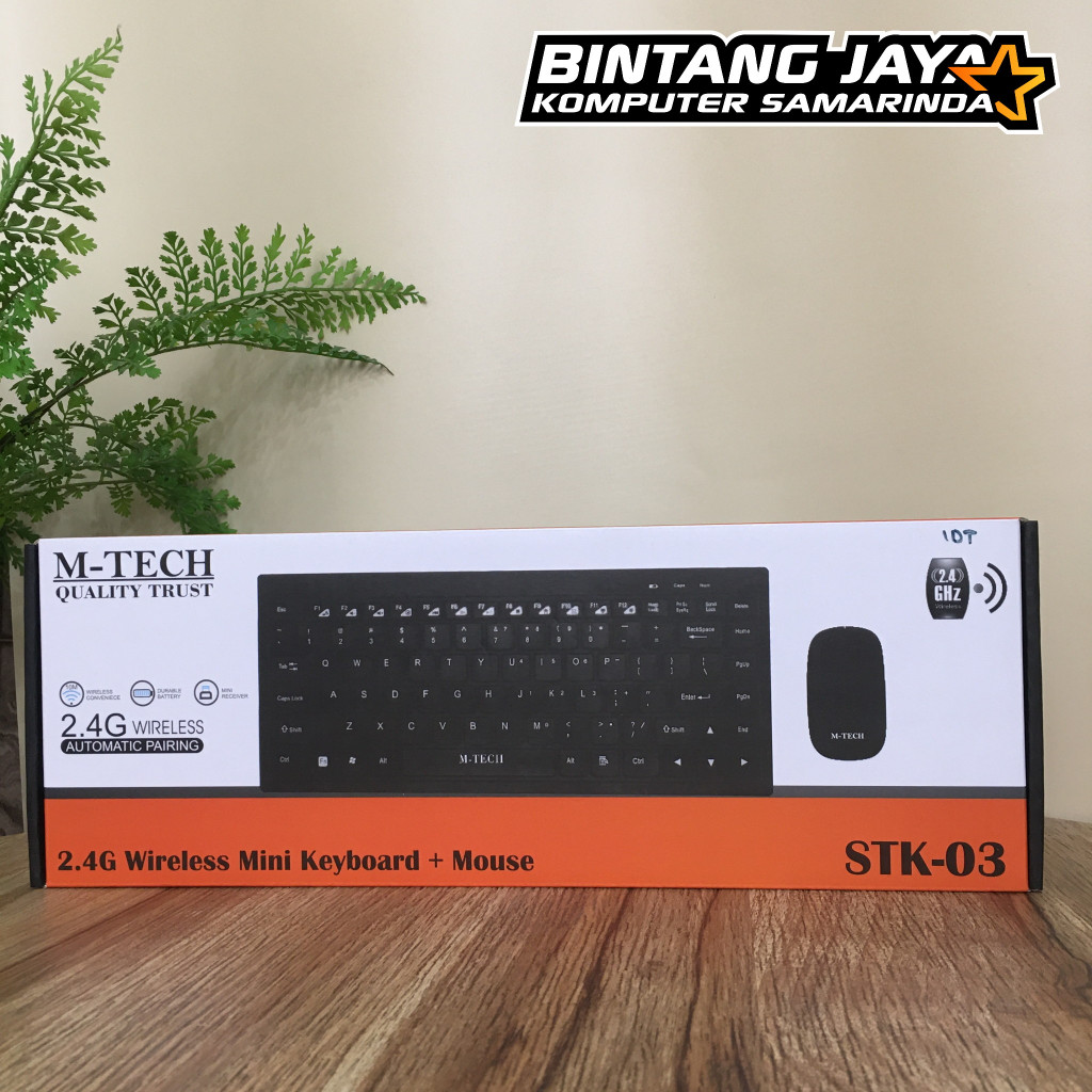 Paket Keyboard + Mouse Wireless M-Tech STK-03