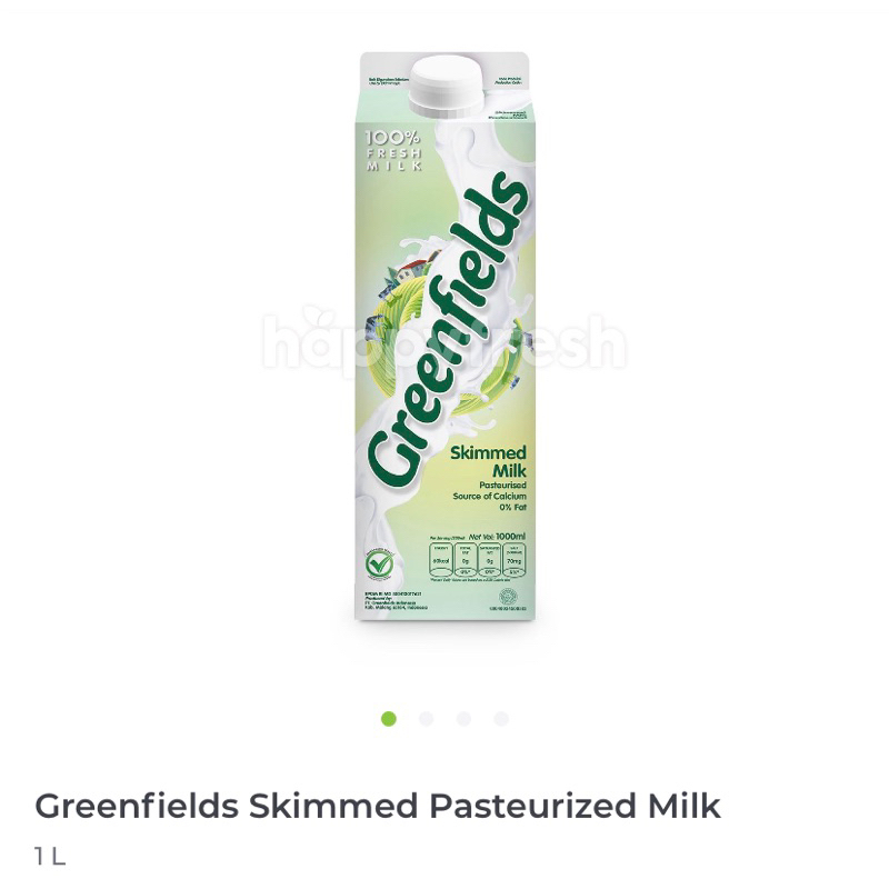 Greenfields Skimmed Pasteurized Milk 1 L