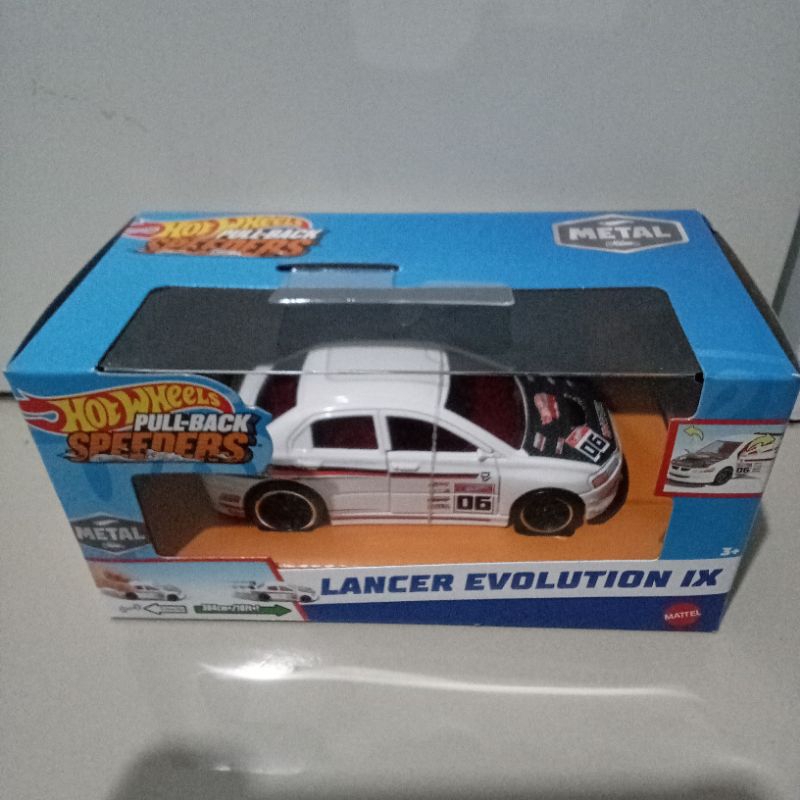 mitsubishi lancer evolution IX hotwheels speeders pull back